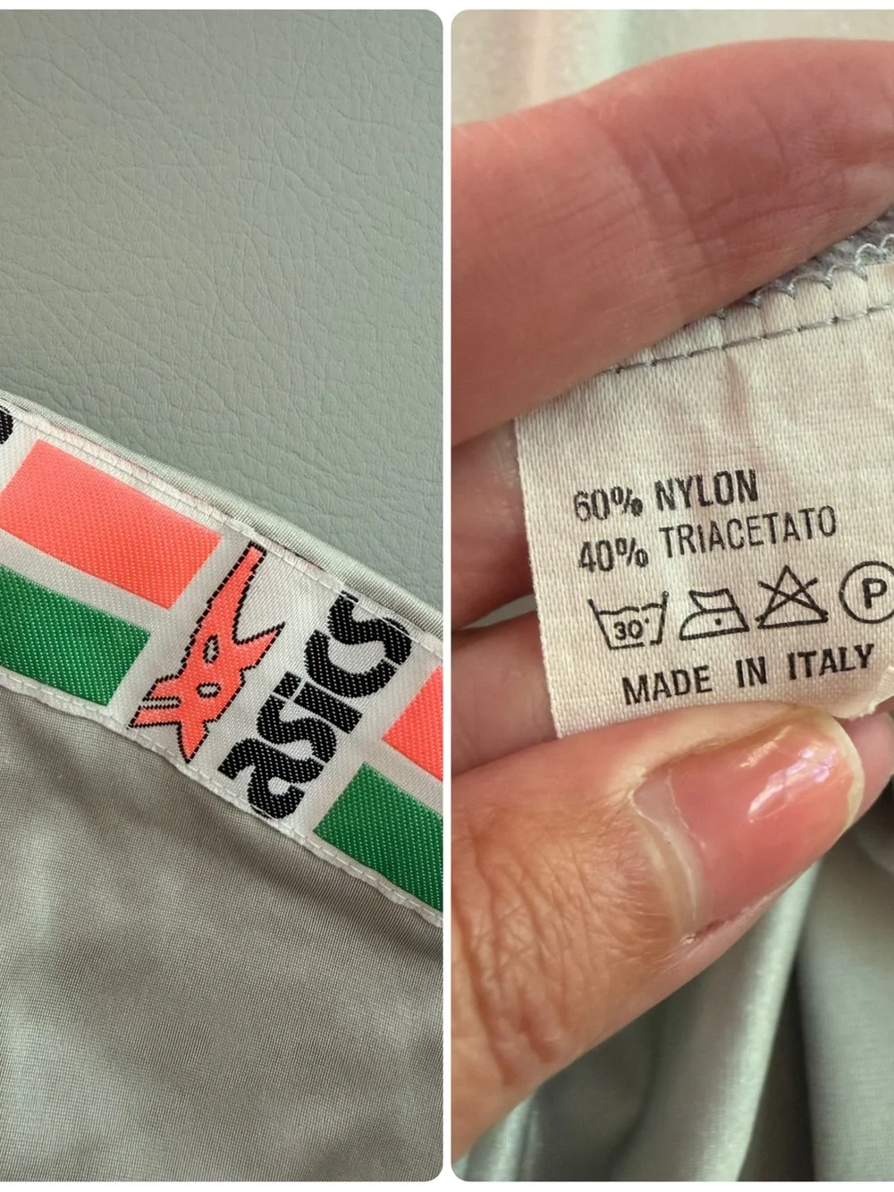 Vintage ASICS Silver Tape Logo Bomber Track Jacket Italy 52 Men's Medium Large